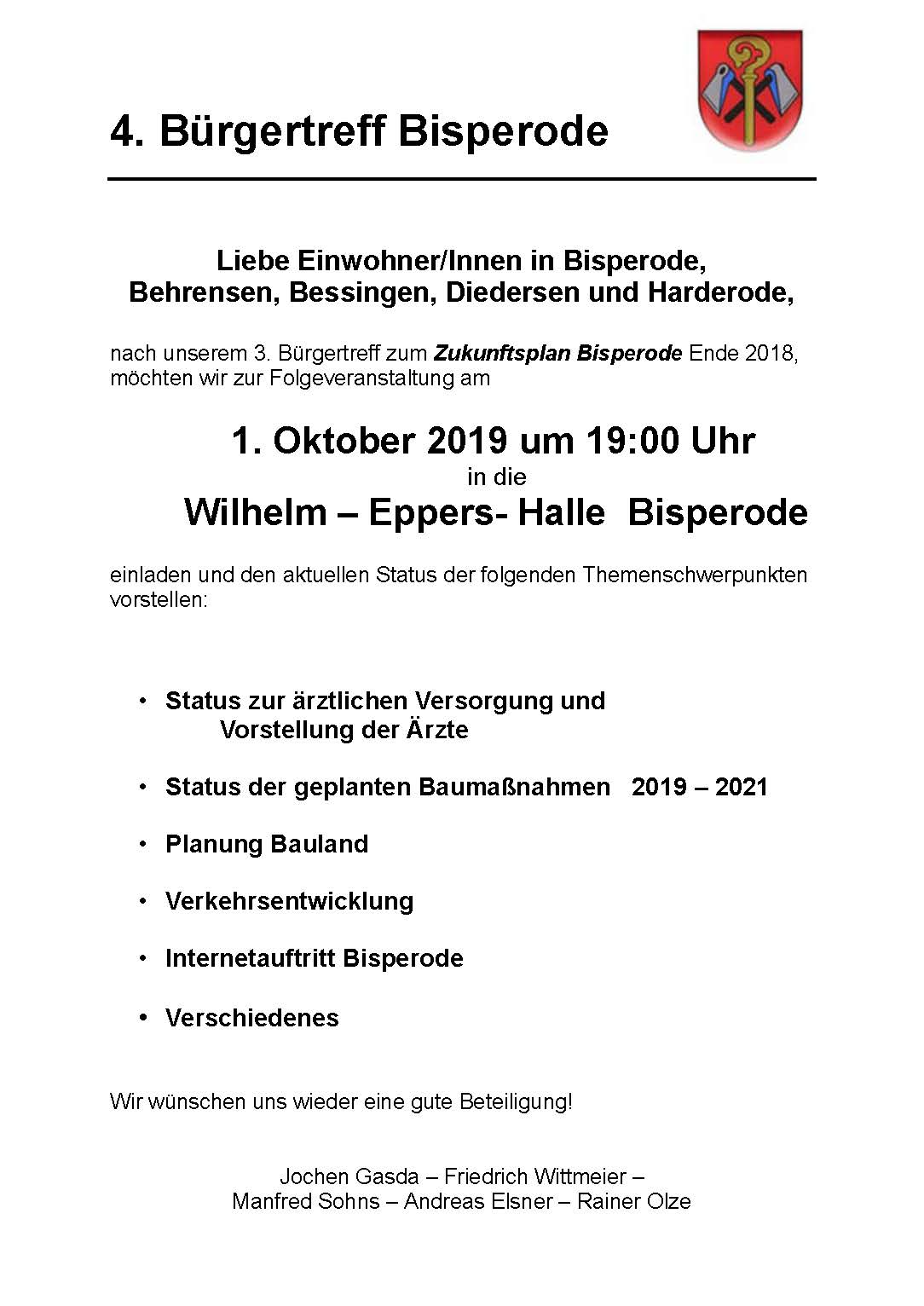Read more about the article Präsentation Zukunftsplan Bisperode 01.10.2019